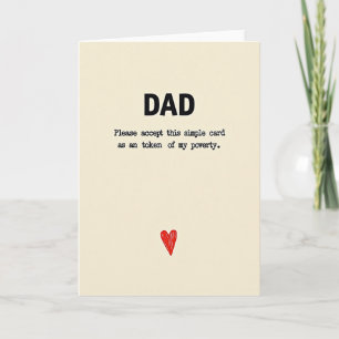 Simple Dads Poverty Token Card