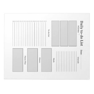 Simple Daily To‑Do List Notepad