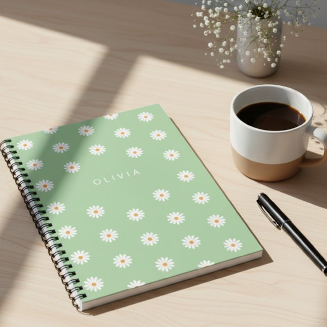 Simple daisies, Personalized gift Notebook (Creator Uploaded)