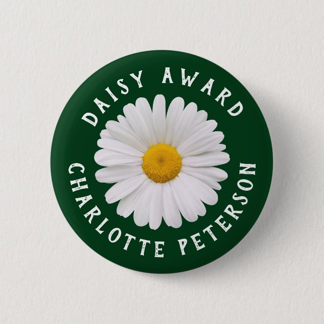 Simple Daisy Award  6 Cm Round Badge (Front)