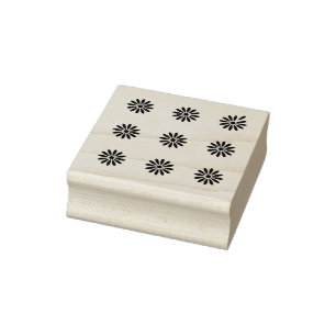 Simple Daisy Flower Pattern Element Motif Rubber Stamp