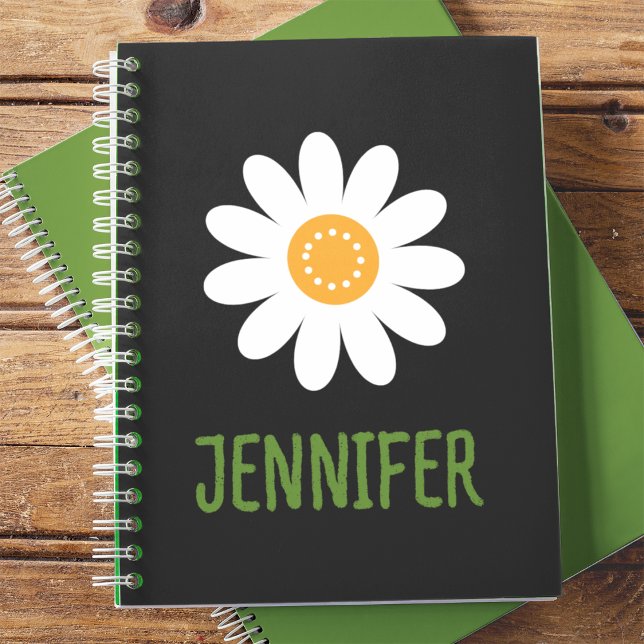 Simple Daisy Flower Personalised Notebook (Creator Uploaded)