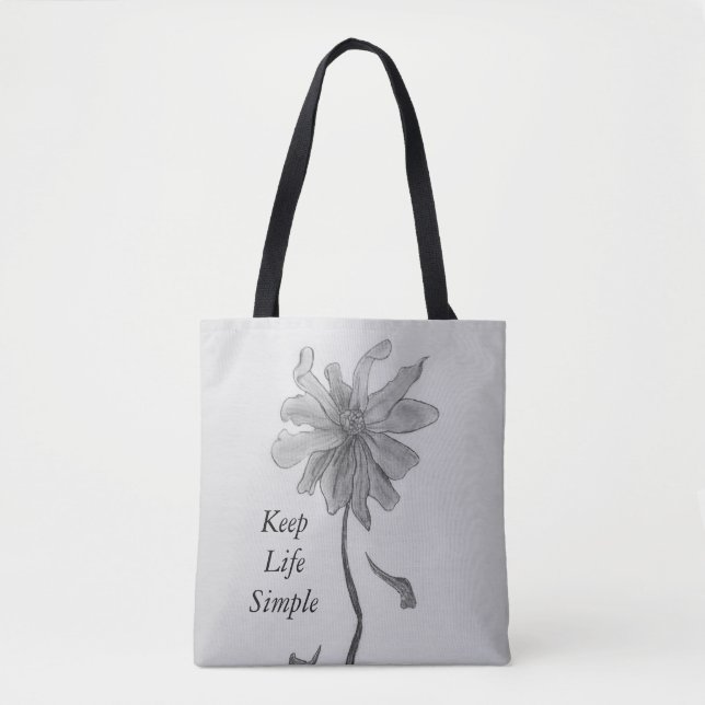 Simple Daisy Tote Bag (Front)
