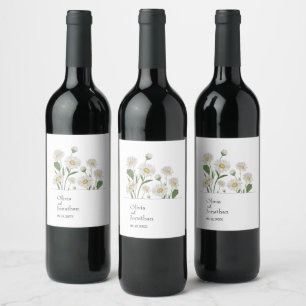 Simple Daisy Wild Garden Wine Label