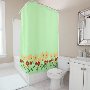Simple daisy wildflowers bouquet floral wedding shower curtain