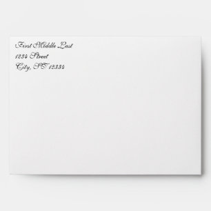 Simple Damask Jade Wedding Envelope