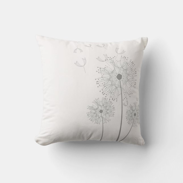 Simple Dandelion Seeds Blowing Cushion (Front)
