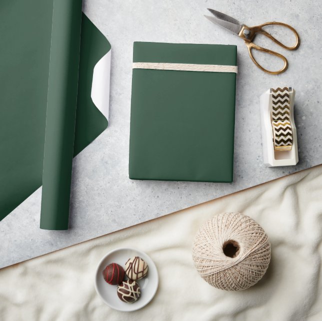 Simple Dark Forest Green Wrapping Paper (Crafts)