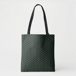 Simple dark green and black line patterned Tote Bag