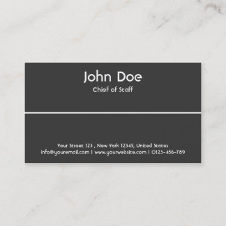 Simple Dark Grey Business Card