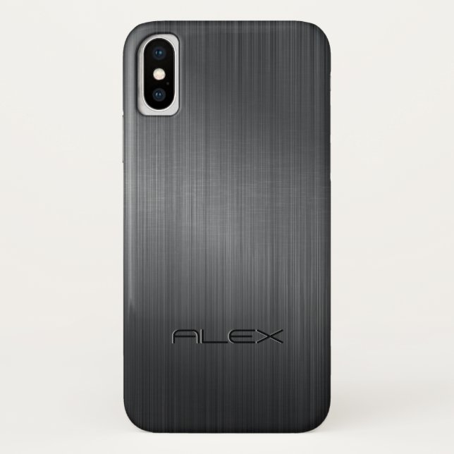 Simple dark-grey metallic background Case-Mate iPhone case (Back)
