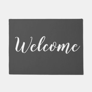 Simple Dark Grey Welcome Doormat