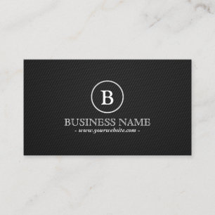 Simple Dark Monogram Mechanic Business Card