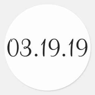 Simple Date - Circle Sticker