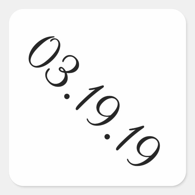 Simple Date - Diamond Sticker (Front)