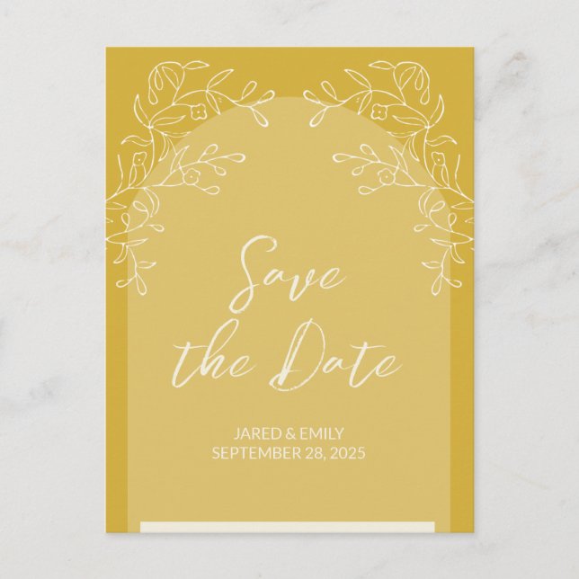 Simple Delicate Arch Wedding Invitation Postcard (Front)