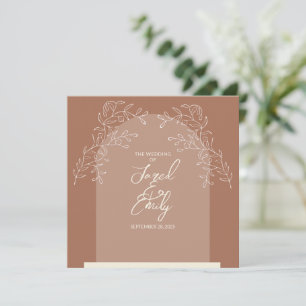 Simple Delicate Arch Wedding Invitation QR Code 