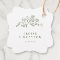 Simple Delicate Floral Timeless Sage Green Wedding