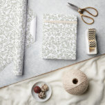 Simple Delicate Floral Timeless Sage Green Wedding Wrapping Paper<br><div class="desc">Elegant wedding wrapping paper features a minimalist design with a delicate floral border,  perfectly suited for formal weddings. The classic typography and customisable text make it a timeless choice for couples seeking sophisticated,  personalised wedding stationery.  For customisation or additional products featuring this design,  please feel free to contact me.</div>