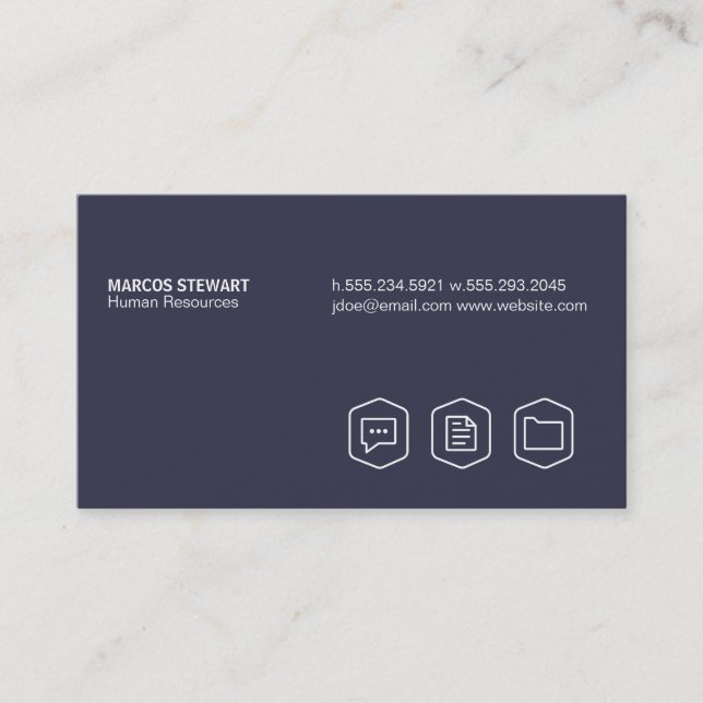 Simple (denim) business card (Front)