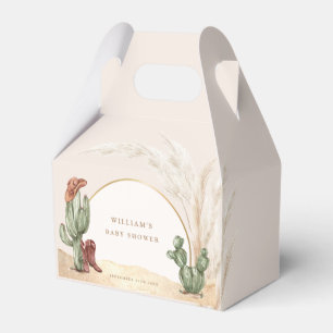Simple Desert Boho Cactus Arch Baby Shower Favour Box