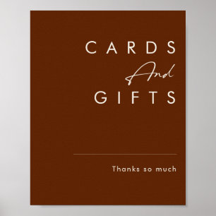 Simple Desert   Dark Cinnamon Cards and Gifts Sign