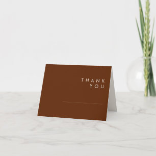 Simple Desert   Dark Cinnamon Thank You Card