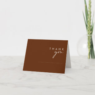 Simple Desert   Dark Cinnamon Thank You Card