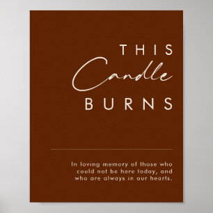 Simple Desert   Dark Cinnamon This Candle Burns Poster