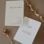 Simple Desert | Natural White Folded Wedding Program<br><div class="desc">This Simple Desert | Natural White folded wedding program is exactly what you're looking for to complete your modern rustic boho wedding. Perfect for either a vintage minimalist western vibe or a retro fall bohemian feel. The minimal dark cinnamon script truly pops with this autumn background. You can choose to...</div>