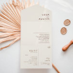 Simple Desert | Natural White Seal and Send All In One Invitation<br><div class="desc">This Simple Desert | Natural White seal and send all in one invitation is exactly what you're looking for to complete your modern rustic boho wedding. Perfect for either a vintage minimalist western vibe or a retro fall bohemian feel. The minimal dark cinnamon script truly pops with this autumn background....</div>