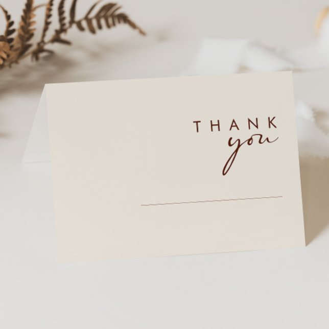 Simple Desert | Natural White Thank You Card (Creator Uploaded)