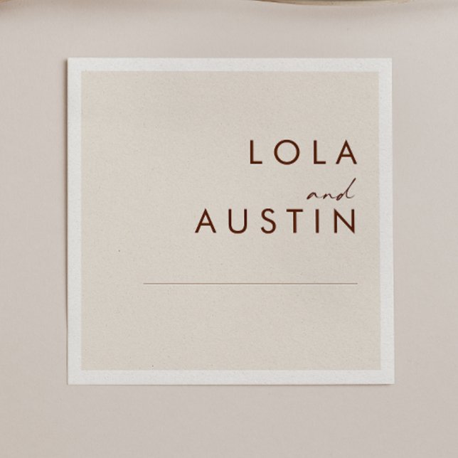 Simple Desert | Natural White Wedding Napkins (Creator Uploaded)