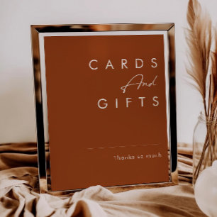 Simple Desert   Terracotta Cards and Gifts Sign
