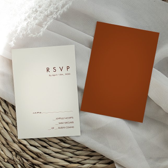 Simple Desert | Terracotta RSVP Card (Creator Uploaded)