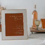 Simple Desert | Terracotta Signature Drinks Sign<br><div class="desc">This Simple Desert | Terracotta signature drinks sgn is exactly what you're looking for to complete your modern rustic boho wedding. Perfect for either a vintage minimalist western vibe or a retro fall bohemian feel. The minimal natural white script truly pops with this colorful autumn background. You can choose to...</div>