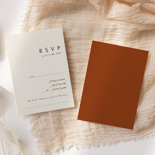Simple Desert   Terracotta Song Request RSVP Card