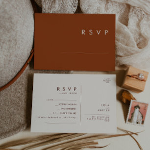 Simple Desert   Terracotta Song Request RSVP Postcard