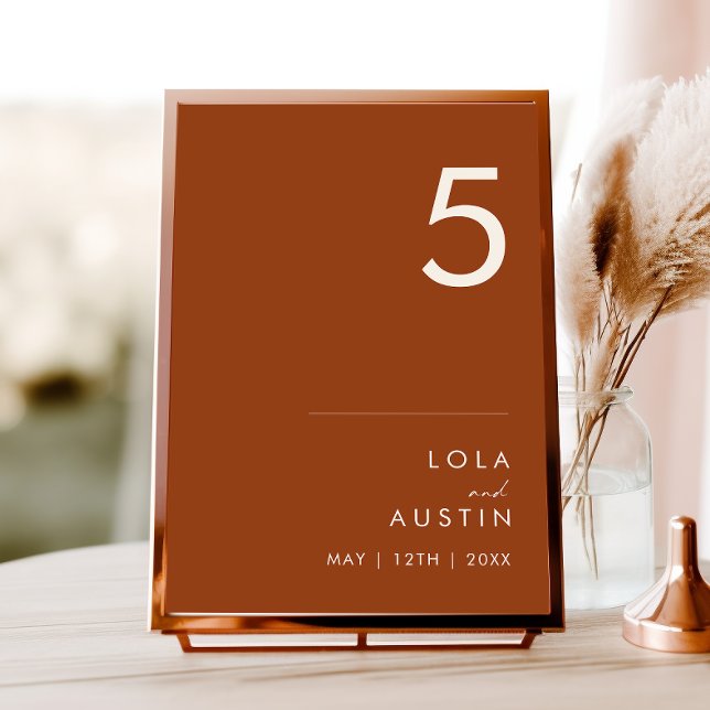 Simple Desert | Terracotta Table Number (Creator Uploaded)