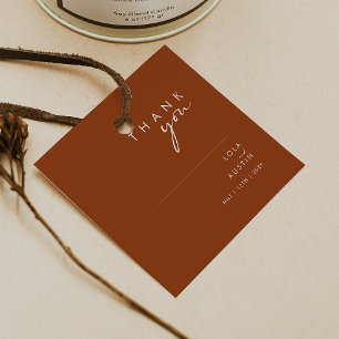 Simple Desert   Terracotta Thank You Favour Tags
