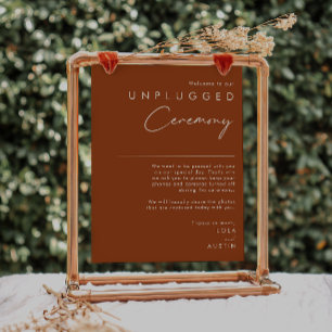 Simple Desert   Terracotta Unplugged Ceremony Sign