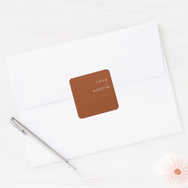 Simple Desert | Terracotta Wedding Envelope Seals (Envelope)