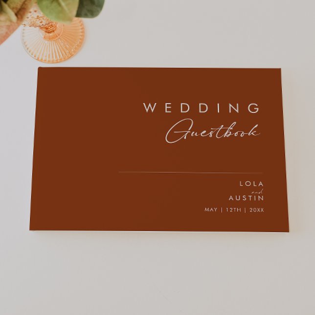 Simple Desert | Terracotta Wedding Guest Book (Creator Uploaded)