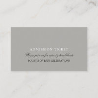 Simple Design Admission Ticket