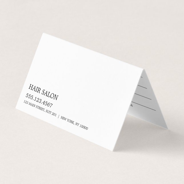 Simple Design Appointment Card (Front)