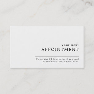 Simple Design Logo Appointment Card