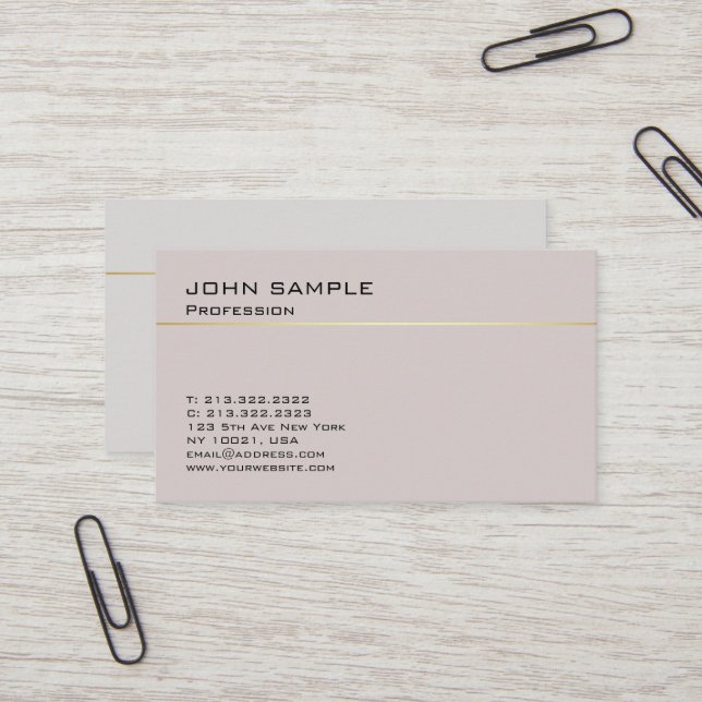 Simple Design Professional Elegant Harmonic Business Card (Front/Back In Situ)