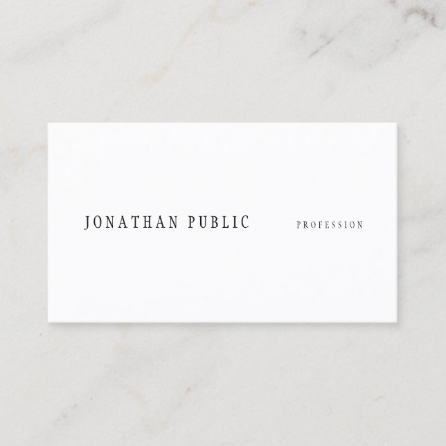 Simple Design Professional Modern Template Elegant Business Card (Front)
