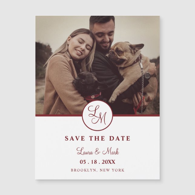 Simple Design Rustic Touches Photo Wedding (Front)