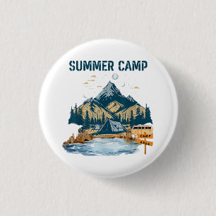 Simple Design Summer Camp 3 Cm Round Badge